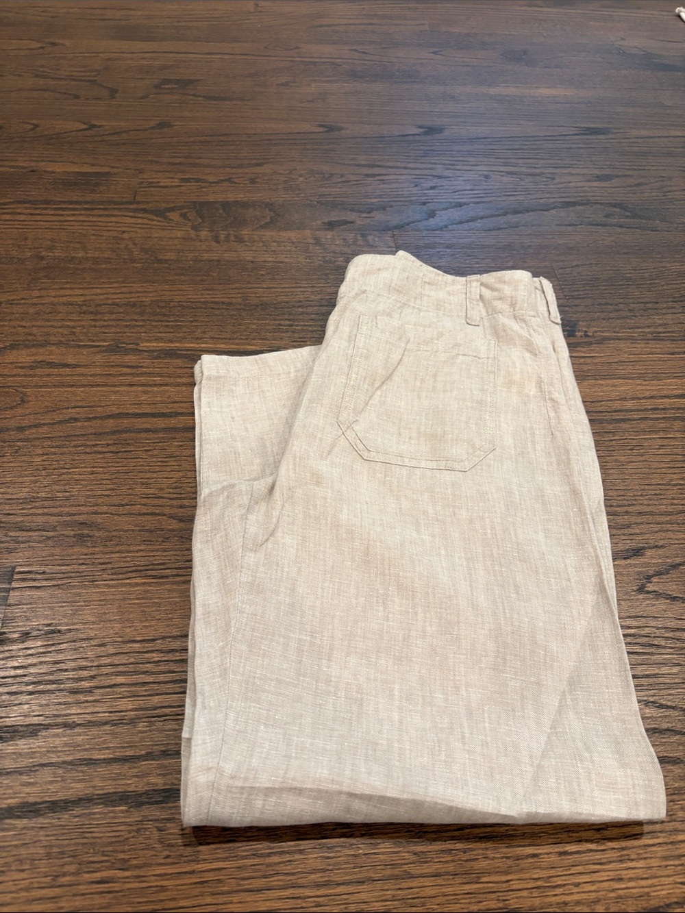 Quince Lightweight Linen-Blend Pants — Cream-Petite
